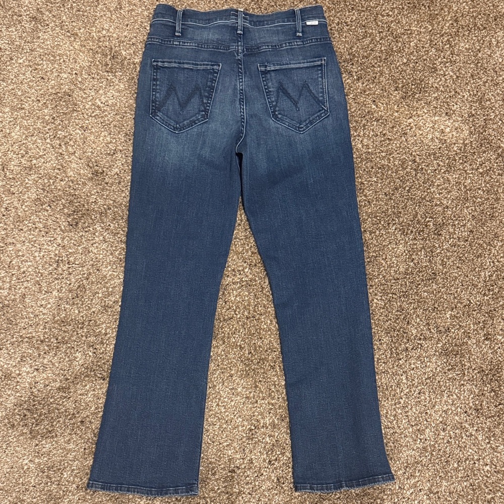MOTHER Women's Medium Blue Flare Jeans - Picture 5 of 6
